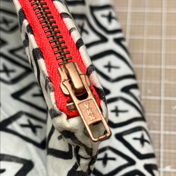 Samudra Black and White Cosmetic Bag with Geometric Design - Picture 11 of 11